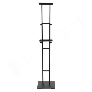 Poster Stand, Adjustable Height Up To 75", Double-Sided Heavy Duty Pedestal Sign Holder, Floor Standing Sign Holder Banner Stand With Shock-Absorbing Base For Display, For Board And Foam, Black