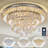 18-Inch Dimmable Tiered Crystal LED Flush Mount Ceiling Light with Tunable White, App and Remote Control, Chrome-999976490-999976489