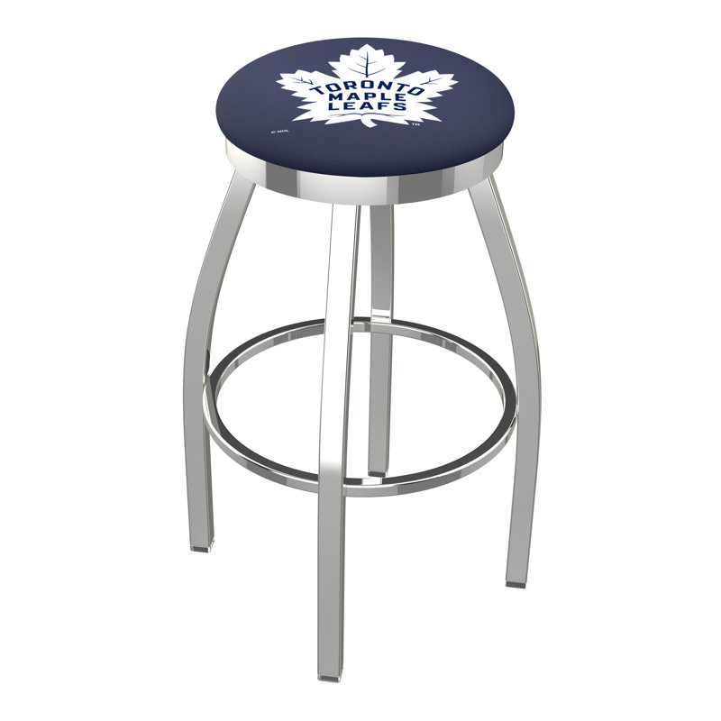 NHL Swivel Extra Tall Stool, Toronto Maple Leafs, Chrome, "Bar Stool (30" Seat Height)"