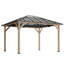 Pavillon de jardin extérieur spacieux, pavillon de jardin à toit rigide