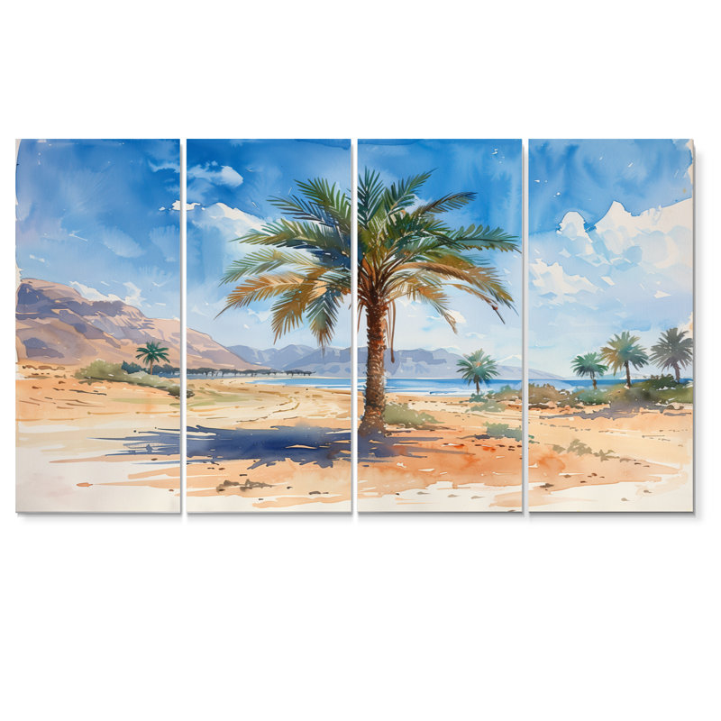 Ensemble de salon Saleh - Palmiers et palmiers, H 28 po x l 48 po