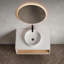 Meuble-lavabo mural 36 po avec lavabo en céramique et compartiments de rangement ouverts 36 po-870948696-870948706