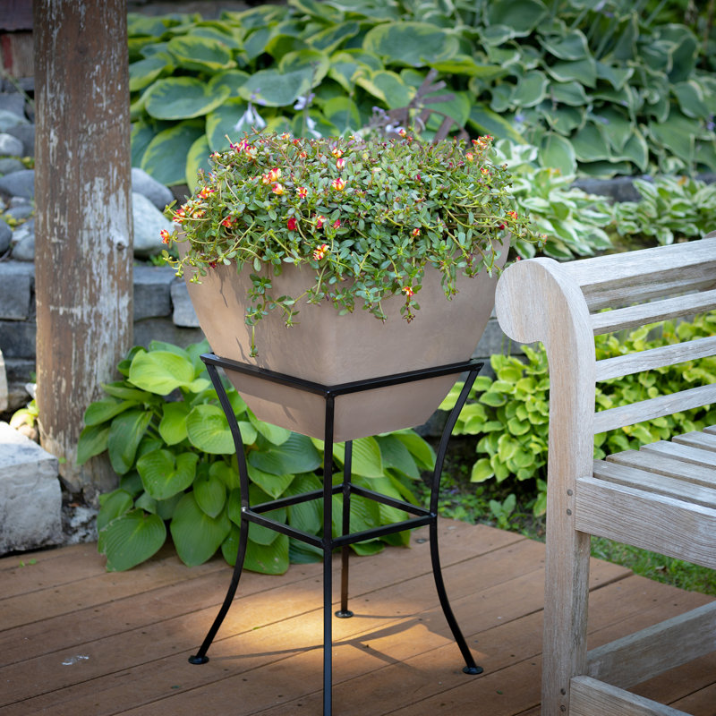 Pot à fleurs 2 pièces Lacefield, H 30,3 po x l 20 po x P 20 po, Chêne
