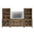 Entertainment Center With Bookshelves, Farmhouse TV Stand For 75 Inch TV, Wood Media Console With Glass Doors And 6 Storage Drawers For Living Room, Bedroom, Brown-105987897