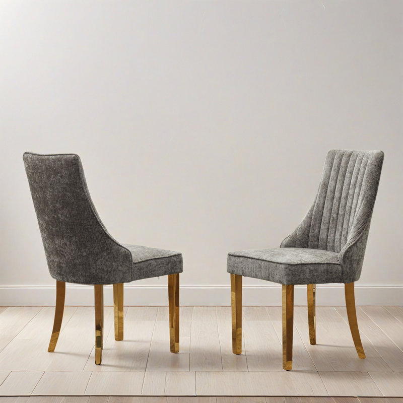 Chaise d'appoint Chenille, Gris clair