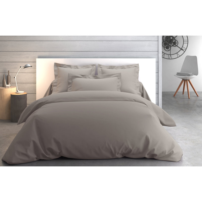 Vexin Percale Duvet Cover, Mist, King Duvet Cover