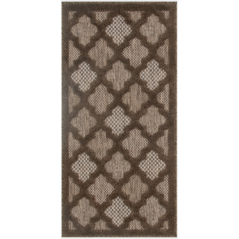 Tapis intérieur / extérieur Moung Trellis, Rectangulaire 2 pi x 4 pi