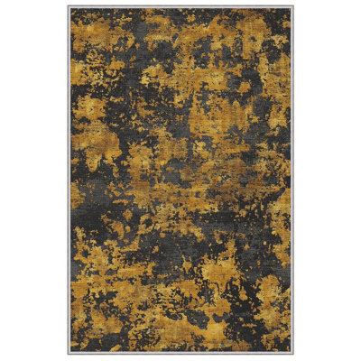 Tapis d'entrée de qualité supérieure, 2,6 x 4,9 pieds, 100% polyester, 650 gr / m² | Pois antibactérien antidérapant en PVC, d'une hauteur de poils de 0,3 po | Lavable à la machine, impression numérique 3D, durable et élégante pour la décoration intérieure