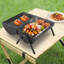 Ensemble de barbecue au charbon 3 en 1 - comprend des filets de barbecue et une poêle à frire, portatif pour barbecue, camping, patio avec cendrier amovible pour un nettoyage facile-122081853