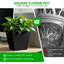 Paquet de 2 pots de fleurs carrés en plastique - Pots de fleurs pour le jardin intérieur et extérieur-133696642
