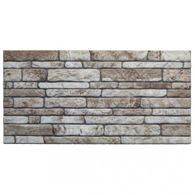 Panneaux muraux 19,7 po x 39,4 po brun clair / gris Falkirk Uffcott (paquet de 5)