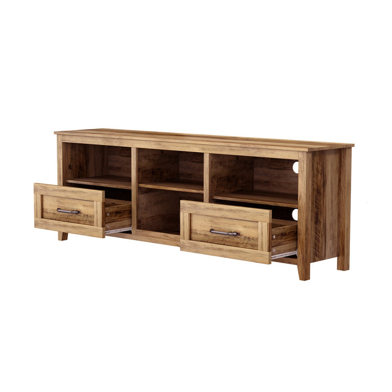 Crédence de rangement l 70,08 po Bruster, Bois de pin vieilli, Non