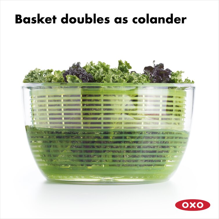OXO Salad Spinner Non Slip Base Colander Dry Salad Greens or Herbs