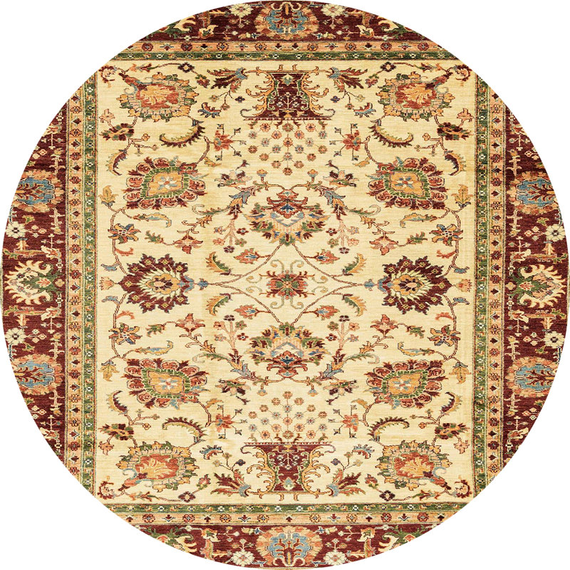 Tapis abstrait moderne 3236, Rond 7 pi