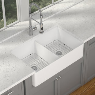 32'' L Double Bowl Ceramic Kitchen Sink