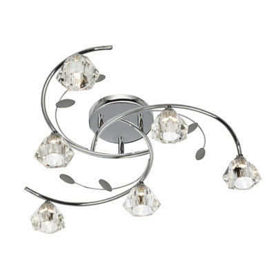 Alan Glass Semi Flush Mount