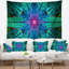 Tapisserie abstraite turquoise abstraite-28495815