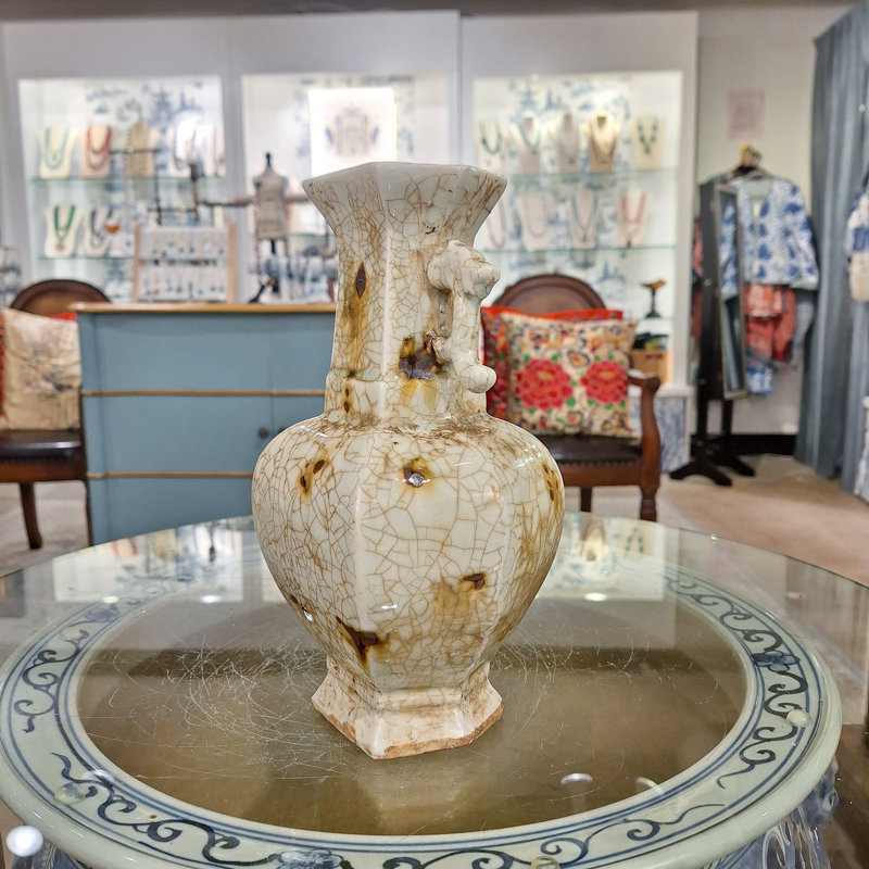 Vase en porcelaine Crackle Glaze