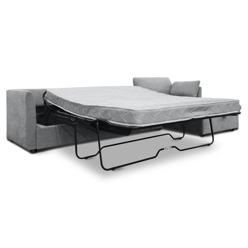 Canapé-lit modulaire extensible de 119 po Argos, Orienté à droite, Gris matinal