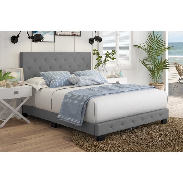 Latitude Run® Chloe Linen Upholstered Platform Bed Frame & Reviews ...