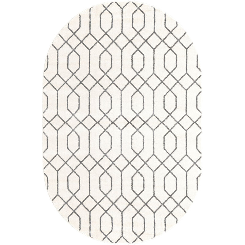Corando Geometric Indoor Rug, Oval 5'3" x 8'