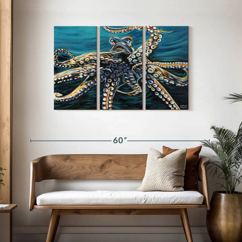 Brampt Wild Octopus II, 28" H x 45" W