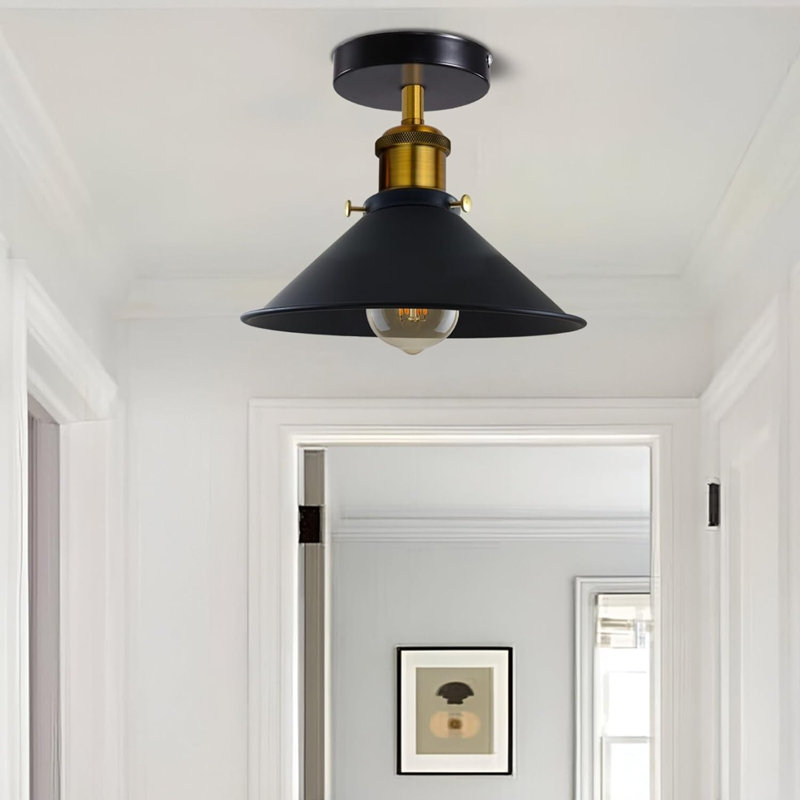 Douchette encastrée industrielle en métal E26, Black