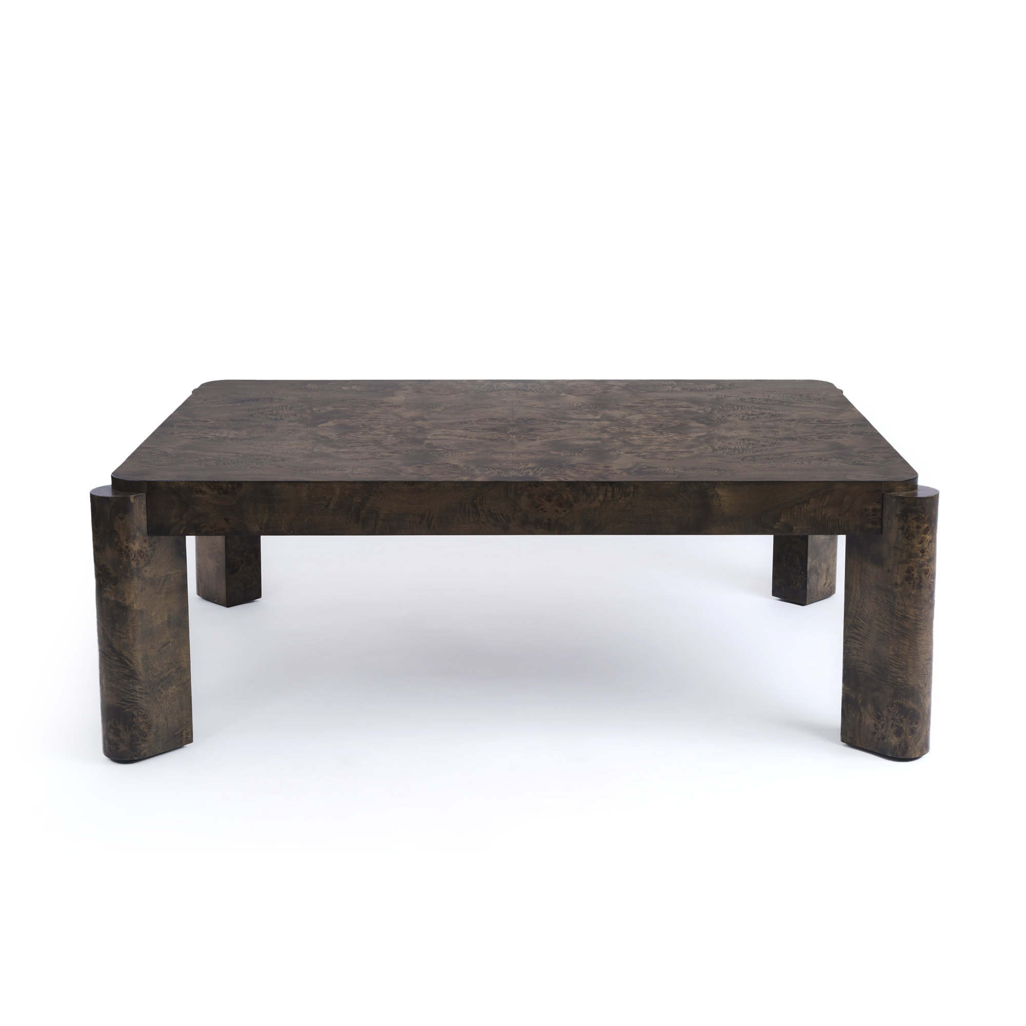 Jakus 46" Burl Coffee Table, Dark Burl