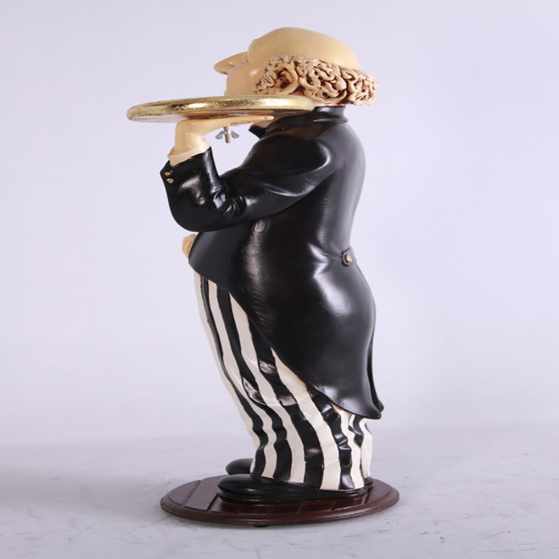 Pawcatuck Connoisseur Butler Wine Holder Small Statue