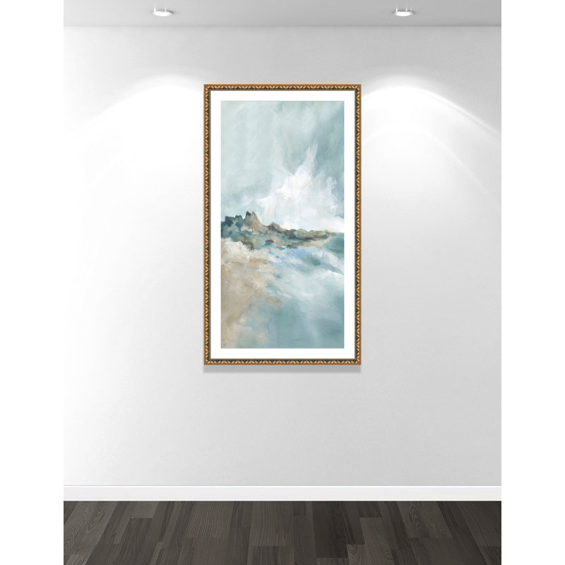 Imprimé Sandpoint par Carol Robinson, Reproduction encadrée avec passe-partout, H 54,5 po x l 30,5 po x P 1,125 po