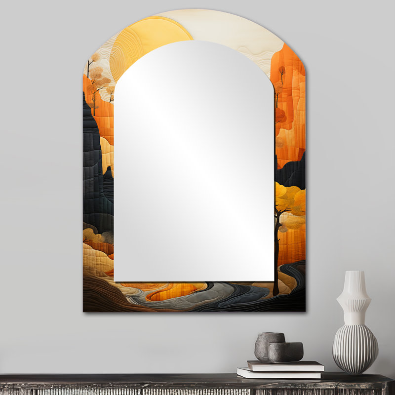 «Bold Landscape Canyon Desert 8 - Canyon», impression sur métal asymétrique, 34 po x 25 po