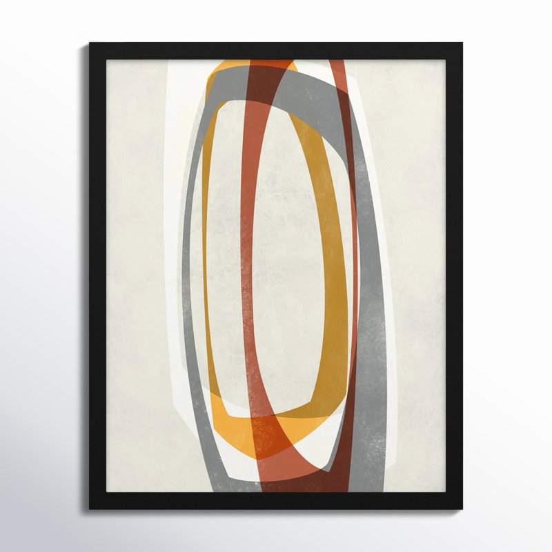 Orbit 4 Painting by Jacques Pilon, 38" H x 30" W, Black Framed