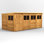 Powersheds 16 x 8ft Timber Overlap Pent Garden Shed