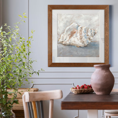 Blue Shell Study II-impression sur toile encadrée