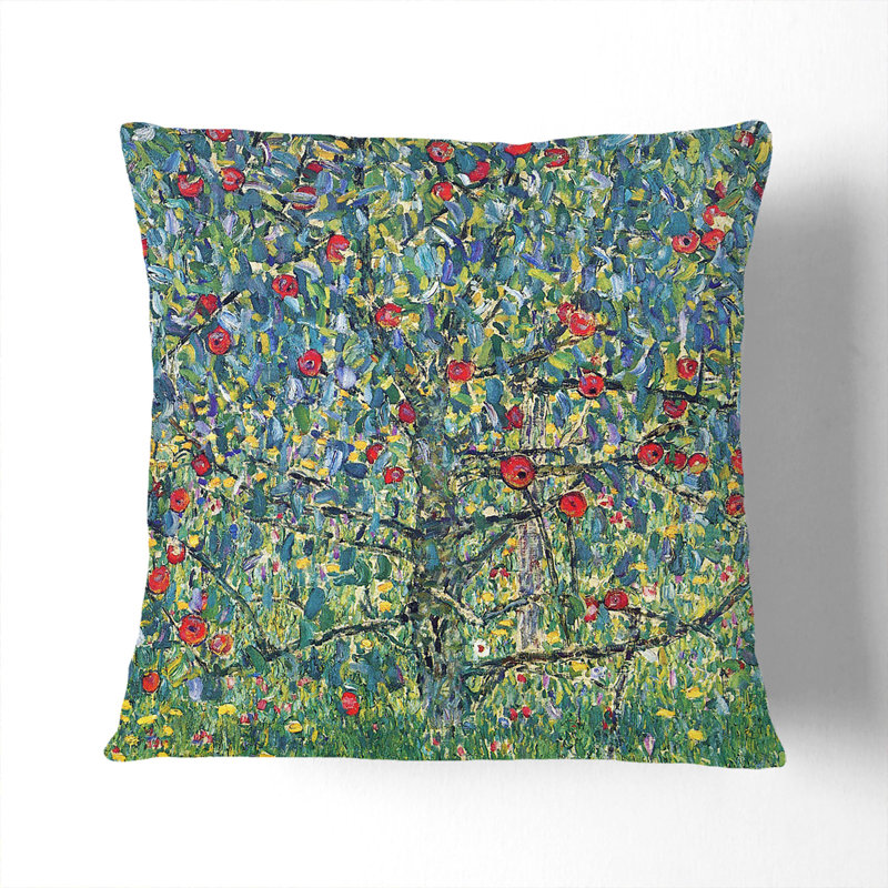 Orchard With Roses Square Throw Cushion, 55cm H x 55cm W x 20cm D