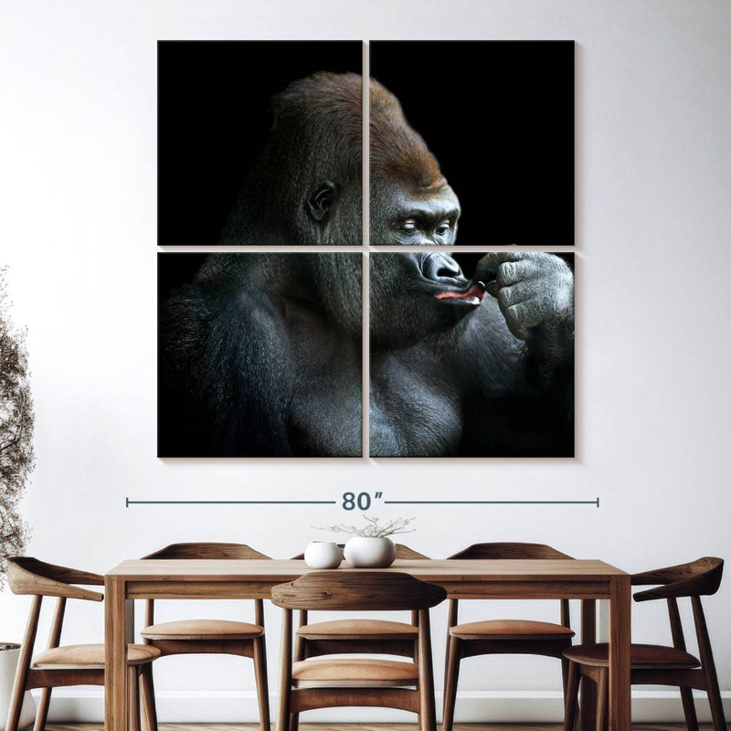 Brampt Relaxing Gorilla, 74" H x 74" W