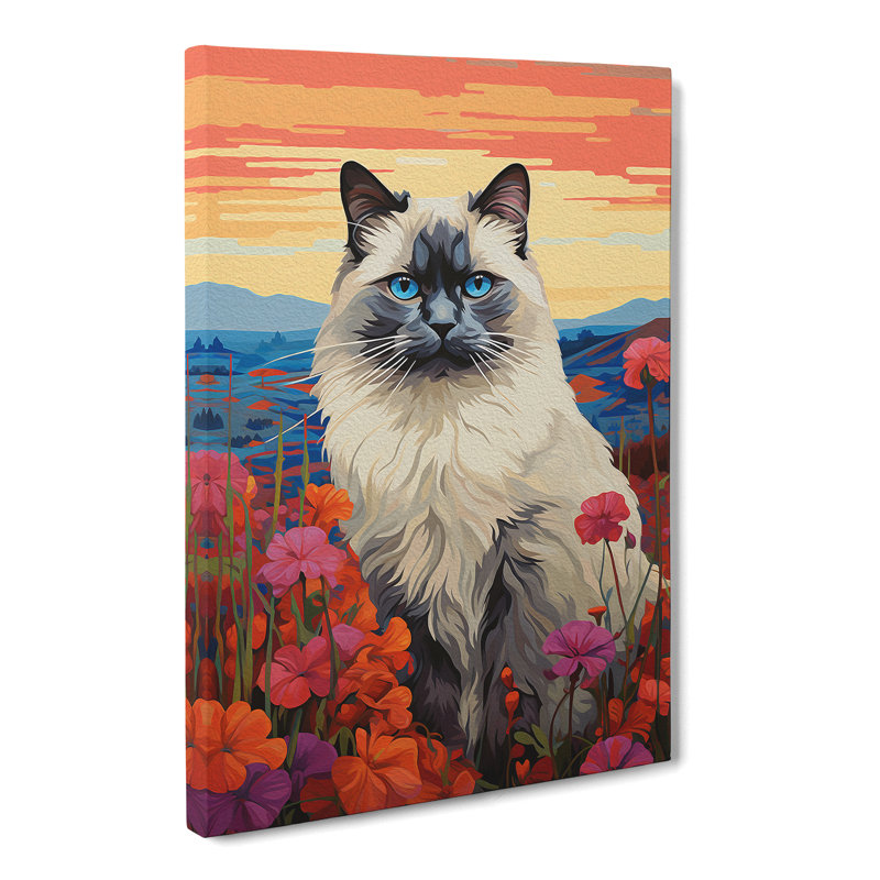 Ragdoll Cat Colour Field No.2 - Wrapped Canvas