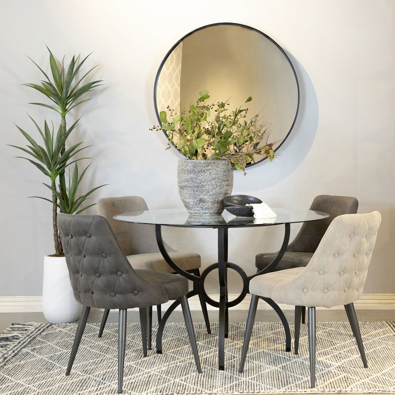 Ensemble de 2 chaises d'appoint rembourrées gris clair Lantie, Gris clair