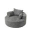 Fauteuil-lit moderne moelleux de 55 pouces avec coussin de dossier intégré, aucun assemblage requis, siège confortable à ressorts-1110888651-1110888648