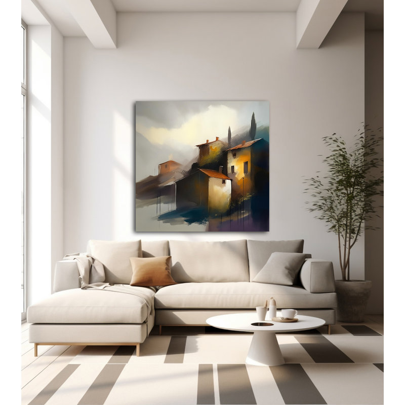 Tuscan Hillside Villa, 24" H x 24" W