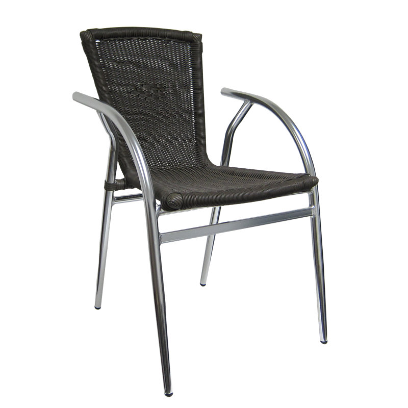 Chaise de patio Brado, Noir