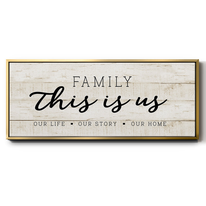 This is Us- Framed Canvas, 20" H x 50" W