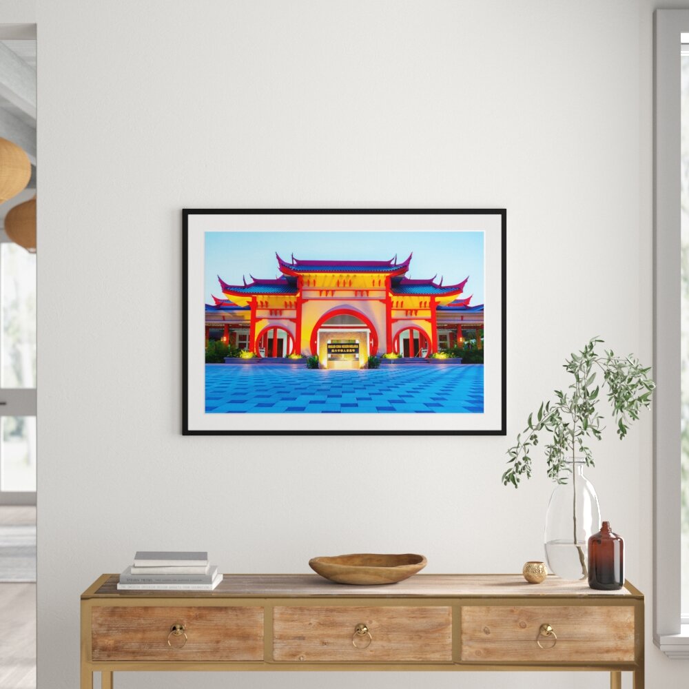 Gerahmtes Poster Chinesischer Tempel