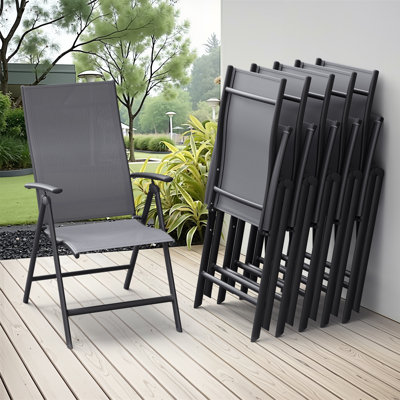 Outdoor Dining Armchair With Adjustable Backrest