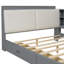 Lit plateforme en bois avec tête de lit, tablettes et 2 tiroirs-158789096
