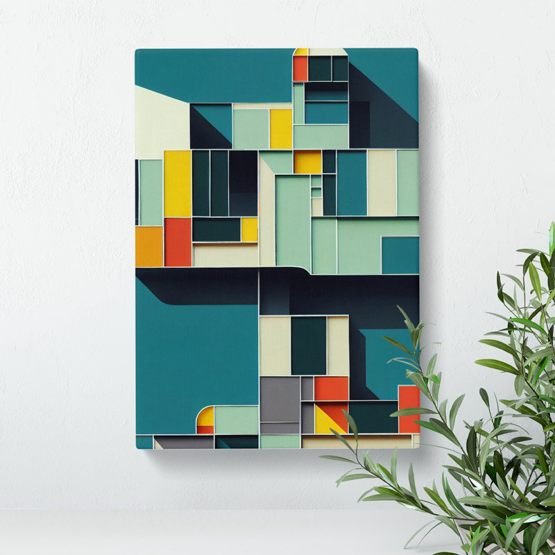 Stacked Architecture - Wrapped Canvas Print, 50cm H x 35cm W x 3cm D