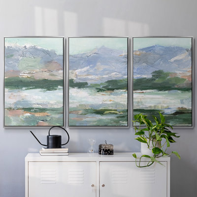 Pastel Mountain View II - Multi Piece Framed Canvas_2781887C