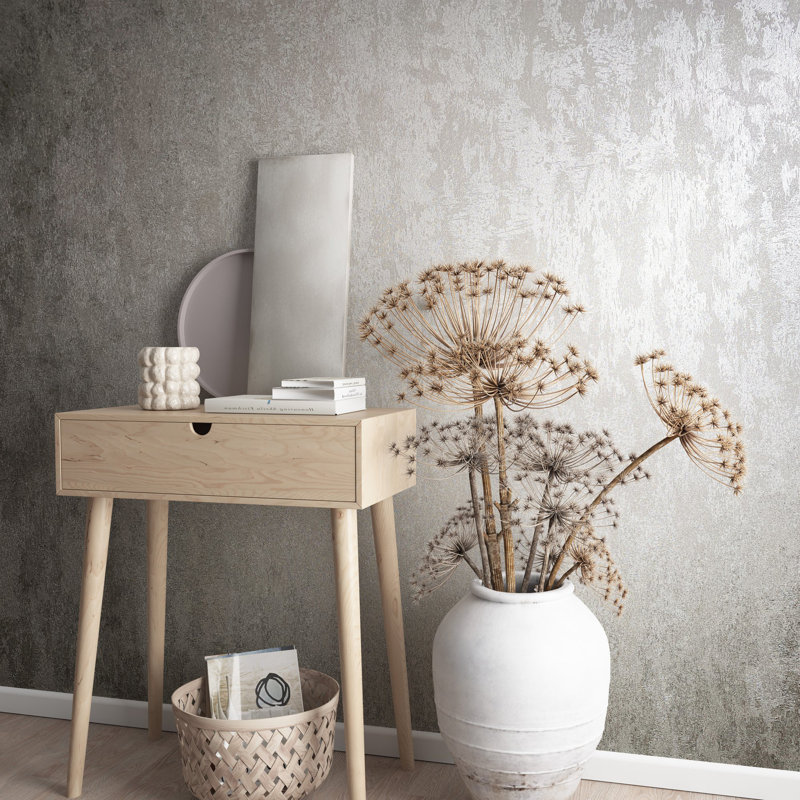 Textures Collection Structure Texture Sheen Finish Wallpaper Roll, Taupe