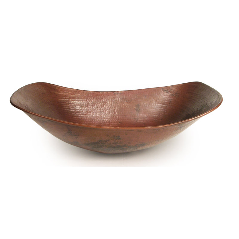 D'Vontz Copper Bathroom Sinks 11'' Metal Specialty Bathroom Sink, Dark Smoke Copper