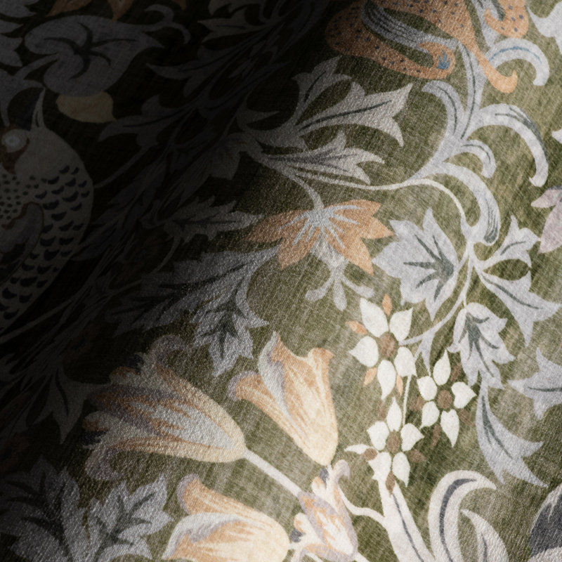  Audessa Floral & Paisley Washable Rug, Runner 2'6" x 8', Green